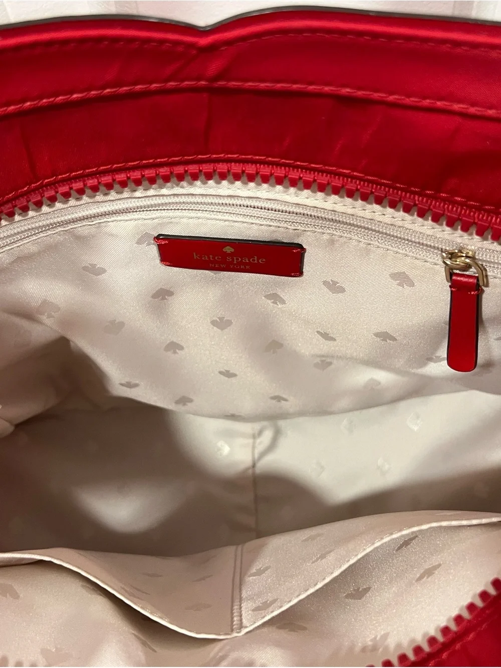 Kate Spade Red Convertible Shoulder Tote Bag